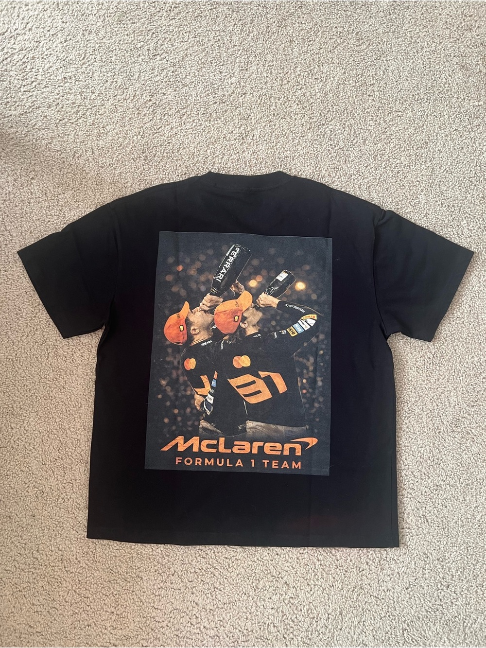 Oversized Black McLaren Formula 1 Graphic Tee